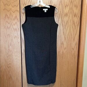 Coldwater Creek Charcoal and Black Midi Dress
